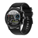 LOANIY DT70 Analog Digital Dual Display Smart Call Watch(Black Silicone)