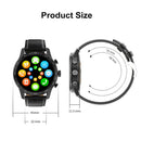 LOANIY DT70 Analog Digital Dual Display Smart Call Watch(Silver Silicone)