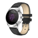 LOANIY KW10 Heart Rate/Sleep Monitoring Smart Watch(Silver Black Leather)