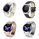 LOANIY KW10 Heart Rate/Sleep Monitoring Smart Watch(Silver Black Leather)