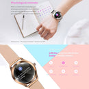 LOANIY KW10 Heart Rate/Sleep Monitoring Smart Watch(Silver White Leather)