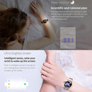 LOANIY KW10 Heart Rate/Sleep Monitoring Smart Watch(Silver White Leather)