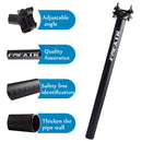 FMFXTR Bicycle Extended Saddle Seat Tube Double Nail Straight Tube, Specification: 30.9mm(Black)