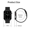 LOANIY E86 1.7 Inch Heart Rate Monitoring Smart Bluetooth Watch, Color: Brown Leather