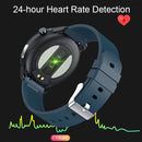 LOANIY E80 1.3 Inch Heart Rate Detection Smart Watch, Color: Black Leather