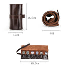 CONTACTS FAMILY Oil Wax leather Multi-pack Bundled Watch Storage Bag(Brown)