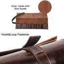 CONTACTS FAMILY Oil Wax leather Multi-pack Bundled Watch Storage Bag(Brown)