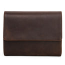 CONTACTS FAMILY Vintage Crazy Horse Leather Outdoor Travel Watch Case(Brown)