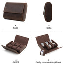 CONTACTS FAMILY Vintage Crazy Horse Leather Outdoor Travel Watch Case(Brown)