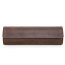 CONTACTS FAMILY Vintage Crazy Horse Leather Multi-Pack Portable Watch Box(Brown)
