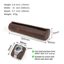 CONTACTS FAMILY Vintage Crazy Horse Leather Multi-Pack Portable Watch Box(Brown)