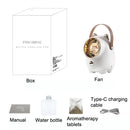 Turbine Water Cold Fan USB Desktop Humidity Spray Small Fan(Elk Pink 2000 mAh)
