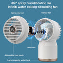 Spray Humidified LED Digital Display Office Home Fan, Style: USB Direct Plug(White)