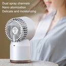 Spray Humidified LED Digital Display Office Home Fan, Style: USB Direct Plug(Blue)