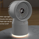 Spray Humidified LED Digital Display Office Home Fan, Style: USB Direct Plug(Blue)