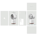 Spray Humidified LED Digital Display Office Home Fan, Style: USB Direct Plug(White)