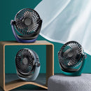 Desktop USB Fan Charging Mini Portable Fan 2000mAh (Peacock Green)