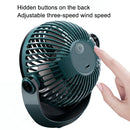 Desktop USB Fan Charging Mini Portable Fan 2000mAh (Peacock Green)