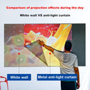 Folding Metal Anti-Light HD Projection Curtain, Size: 100 inch 16:9 221x125cm Punch Black Border