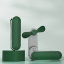 Outdoor Dormitory Students Portable Large Wind Silent Folding USB Fan(Green)