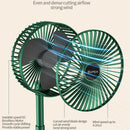 Portable Folding Fan Retractable Floor Standing Fan,Style: Rechargeable (White)