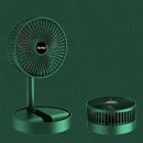 Portable Folding Fan Retractable Floor Standing Fan,Style: USB Plug In (Green)