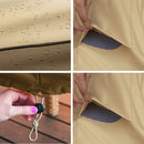 Oxford Cloth Waterproof Dustproof Barbecue Cover With Sundry Bag, Size: 145x61x117cm(Beige)