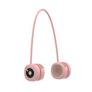 Mini USB Hanging Neck Fan Folding Leafless Turbine Fan(Pink)