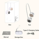 Mini USB Hanging Neck Fan Folding Leafless Turbine Fan(Pink)