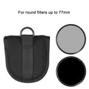 Lightning Power PU Leather SLR Camera Filter Case Storage Bag(Black)