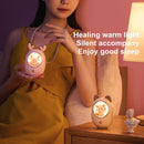 Children Hanging Neck Fan USB Handheld Light Glowing Mini Portable Fan(Yellow)
