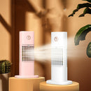 D3 Home USB Air Cooler Add Water Desktop Tower Fan Humidification Spray Fan(Pink)