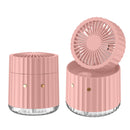 PW01 USB Water Cooling Mini Fan Desktop Turbo LED Spray Humidifying Air Cooler(Pink)