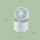 PW01 USB Water Cooling Mini Fan Desktop Turbo LED Spray Humidifying Air Cooler(Green)