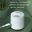 PW01 USB Water Cooling Mini Fan Desktop Turbo LED Spray Humidifying Air Cooler(Green)