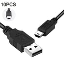 10PCS Driving Recorder Power Cord USB Car Charger Buck Line, Style: 3.5m+1A(Mini Straight Head)