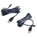 10PCS Driving Recorder Power Cord USB Car Charger Buck Line, Style: 3.5m+1A(Android Left Bend)