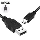 10PCS Driving Recorder Power Cord USB Car Charger Buck Line, Style: 30cm+2.5A(Android Straight Head)