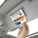 5 PCS Car Sun Visor Card Holder Pass Fuel Card Holder Parking Number Card(Beige Bagged)
