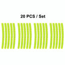 10 Sets Car Wheel Reflective Stickers 3D Personal Decoration Tire Warning Stickers(Fluorescence )
