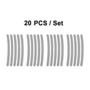 10 Sets Car Wheel Reflective Stickers 3D Personal Decoration Tire Warning Stickers(Silver White )