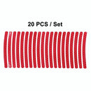 10 Sets Car Wheel Reflective Stickers 3D Personal Decoration Tire Warning Stickers(Red )