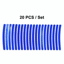 10 Sets Car Wheel Reflective Stickers 3D Personal Decoration Tire Warning Stickers(Blue)