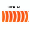 10 Sets Car Wheel Reflective Stickers 3D Personal Decoration Tire Warning Stickers(Orange )