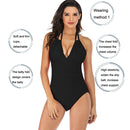 DS40 Ladies Slim and Conservative Halter Neck Swimsuit, Size: XXL(Big Red)