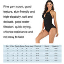 DS40 Ladies Slim and Conservative Halter Neck Swimsuit, Size: M(Big Red)