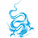 D-131 Dragon Totem Dragon Car Cover Sticker Modified Roof Scratch Sticker(Blue)