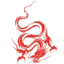 D-131 Dragon Totem Dragon Car Cover Sticker Modified Roof Scratch Sticker(Red)