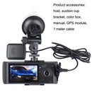 R300M Dual Lens GPS Driving Recorder HD Car Camera, Style: Without Card(Double 720P +GPS)