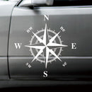 D-336 Car Compass Graphic Sticker Hood Car Body Universal Sticker(White)